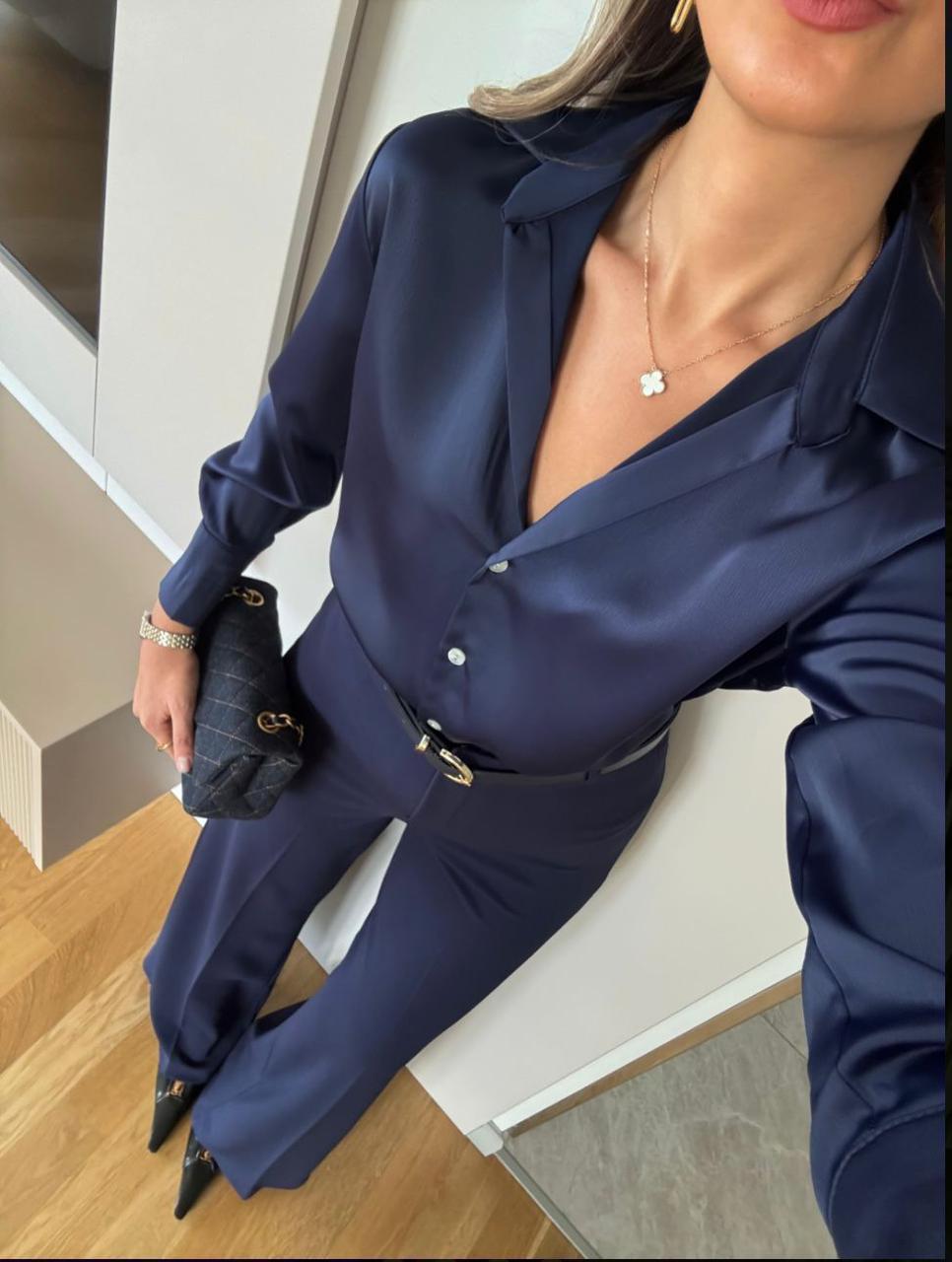 The Satin Button-Up