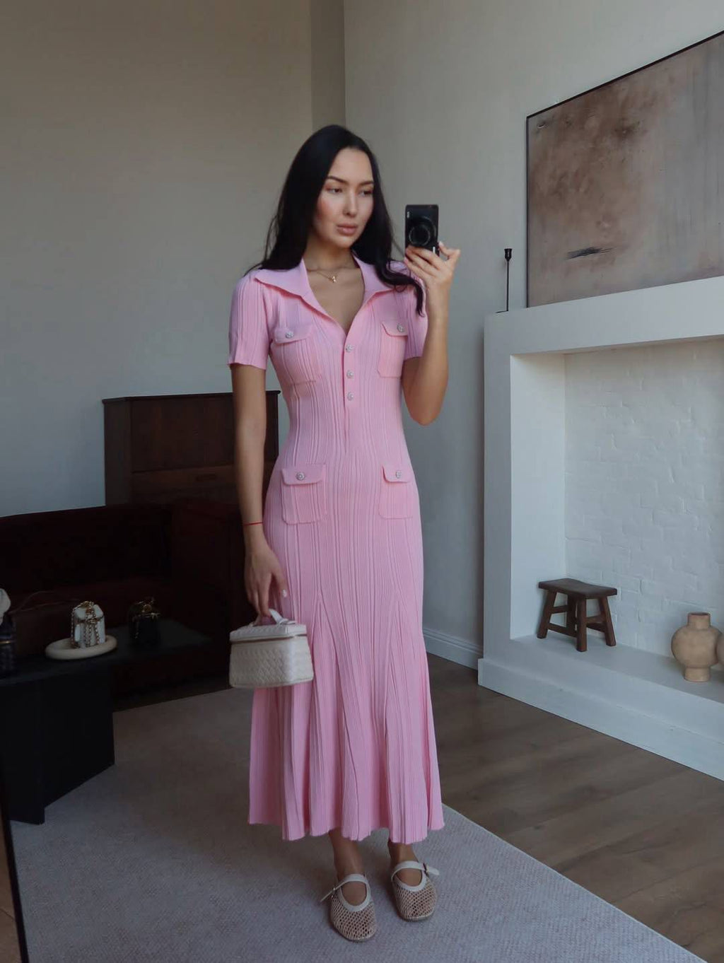 Ribbed Polo Dress