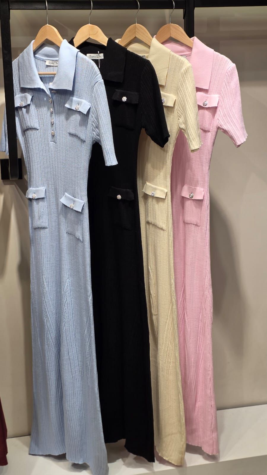 Ribbed Polo Dress