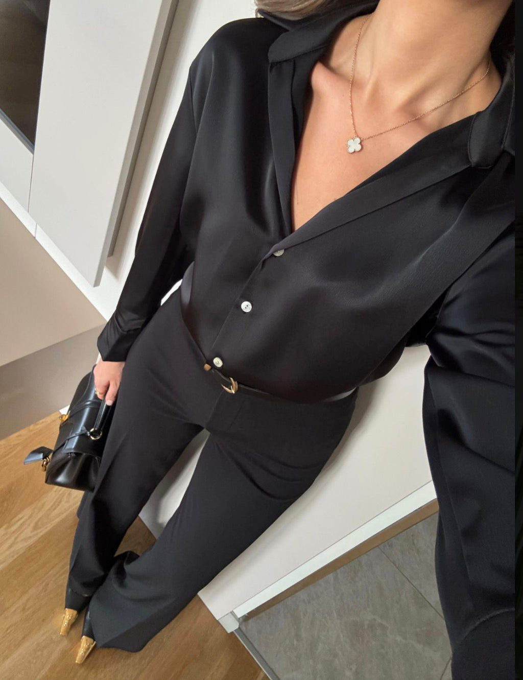 The Satin Button-Up
