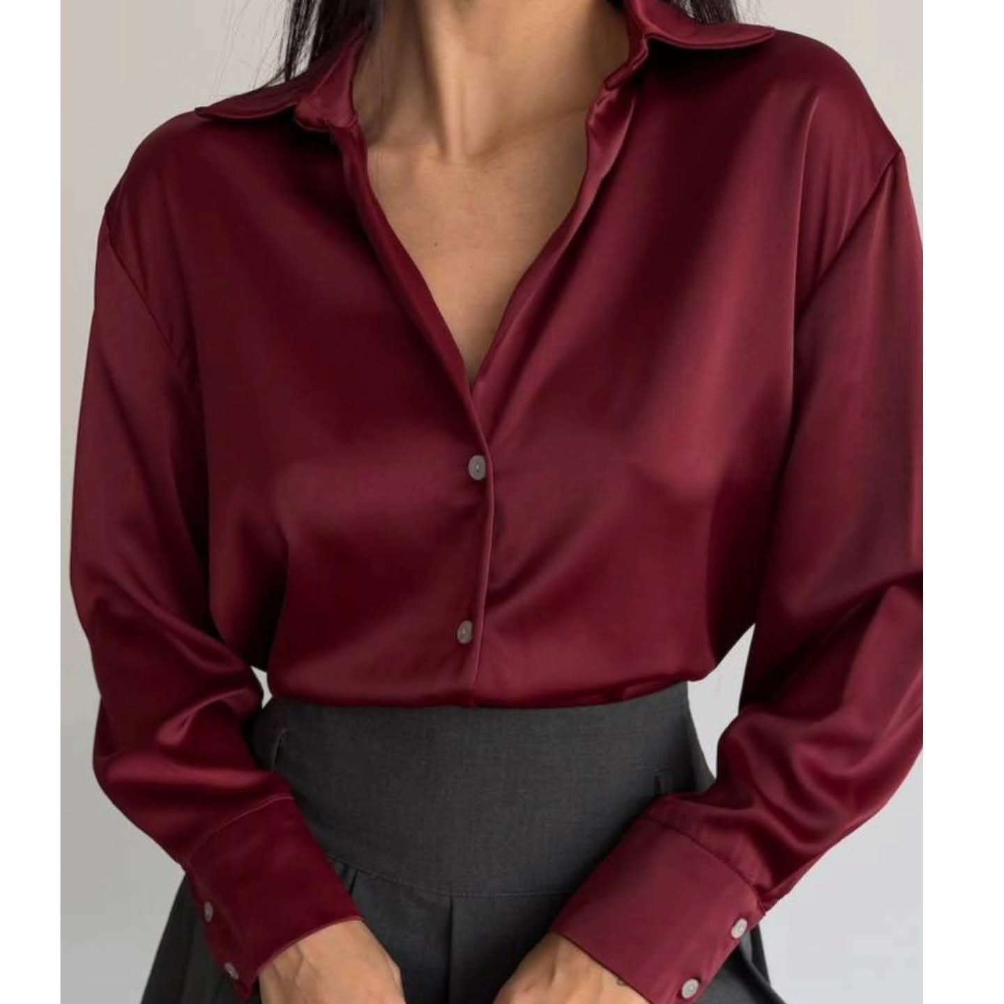 The Satin Button-Up